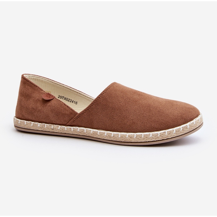 Dámské semišové espadrilky Brown Vulcano hnědý 1