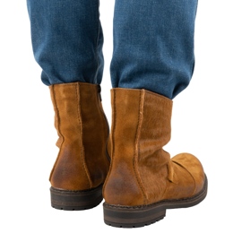 Olivier Kožené pánské kozačky 553KZ červené hnědý 2