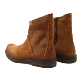 Olivier Kožené pánské kozačky 553KZ červené hnědý 7