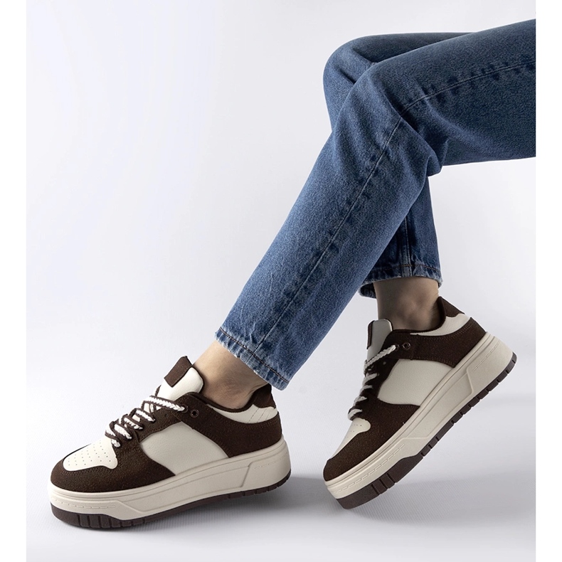 Hnědé tenisky na platformě Crim hnědý 1