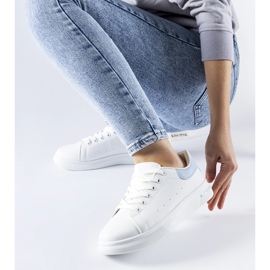 Bílé a modré tenisky Leland bílý 2