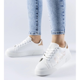 Bílé tenisky na platformě Montclair bílý 1