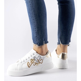 Bílé tenisky na platformě Montclair bílý 1