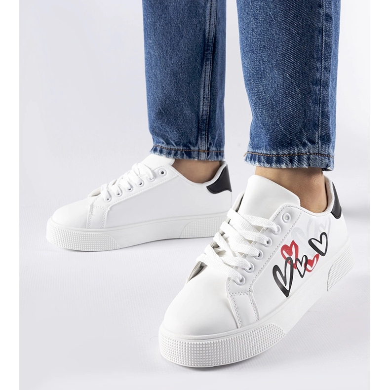 Bílé tenisky na platformě Montclair bílý 1