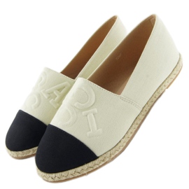 Esapdryle s vyraženými písmeny T267 Beige černý hnědý 1
