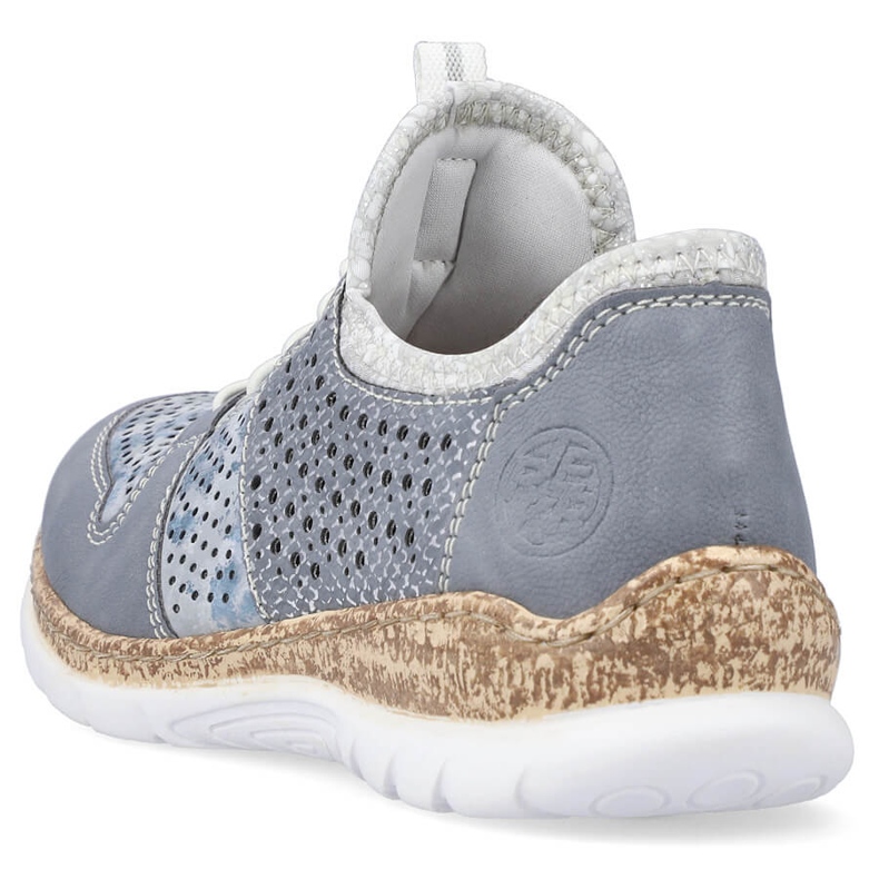 Dámské modré prolamované boty Rieker N4255-12 1