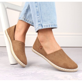 Dámské semišové espadrilky s výřezy taupe News 24TX02-2416 béžový 1 Dámské semišové espadrilky s výřezy taupe News 24TX02-2416 béžový 1