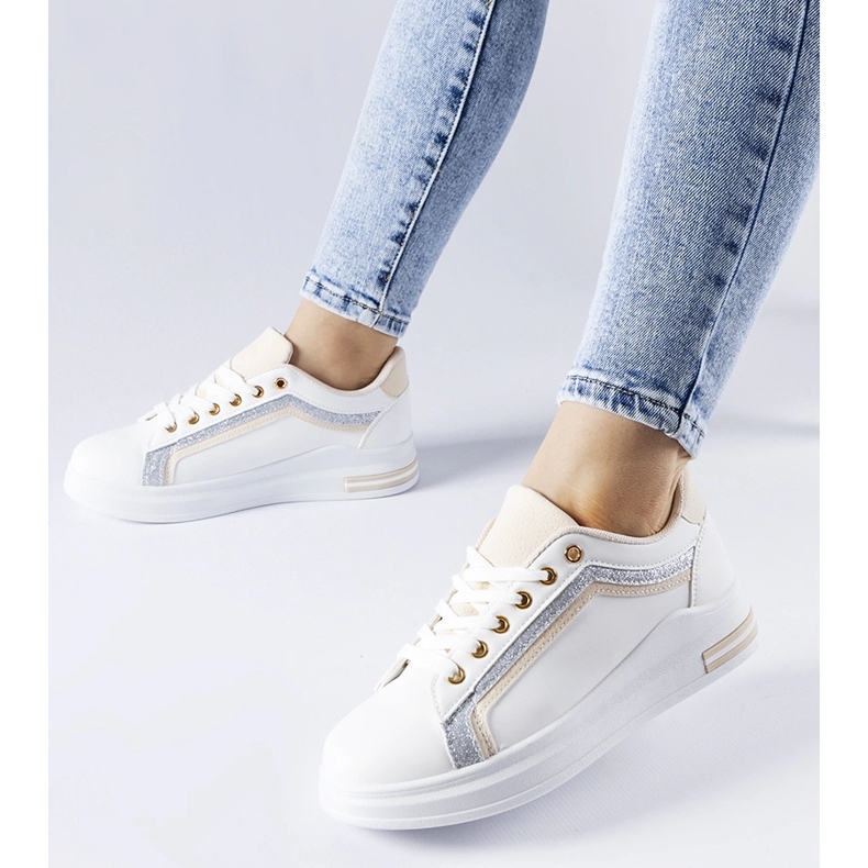 Bílé tenisky na platformě Mayfield bílý 1