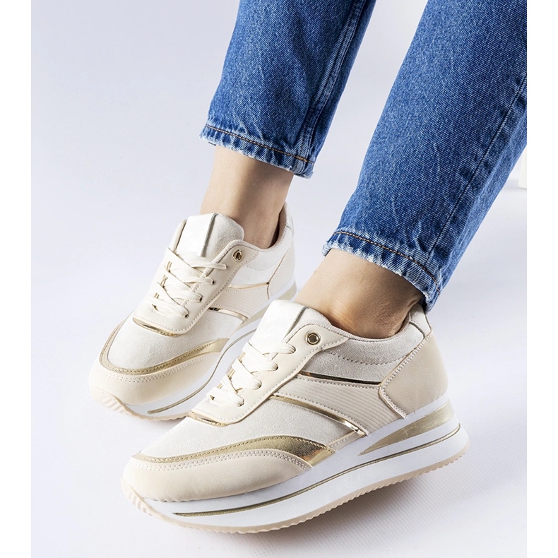 Béžové tenisky na platformě Nutter béžový 1