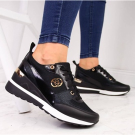 Boty na klínku eVento W EVE274A, černé černá 2 Boty na klínku eVento W EVE274A, černé černá 2