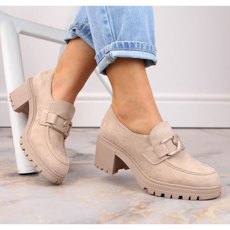 Semišové boty Vinceza W JAN177D, béžové 2