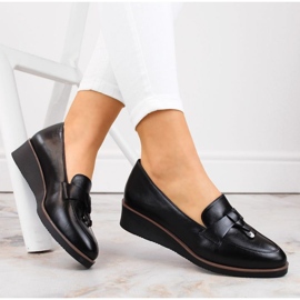 Boty na klínku Vinceza W JAN263A, černé černá 2