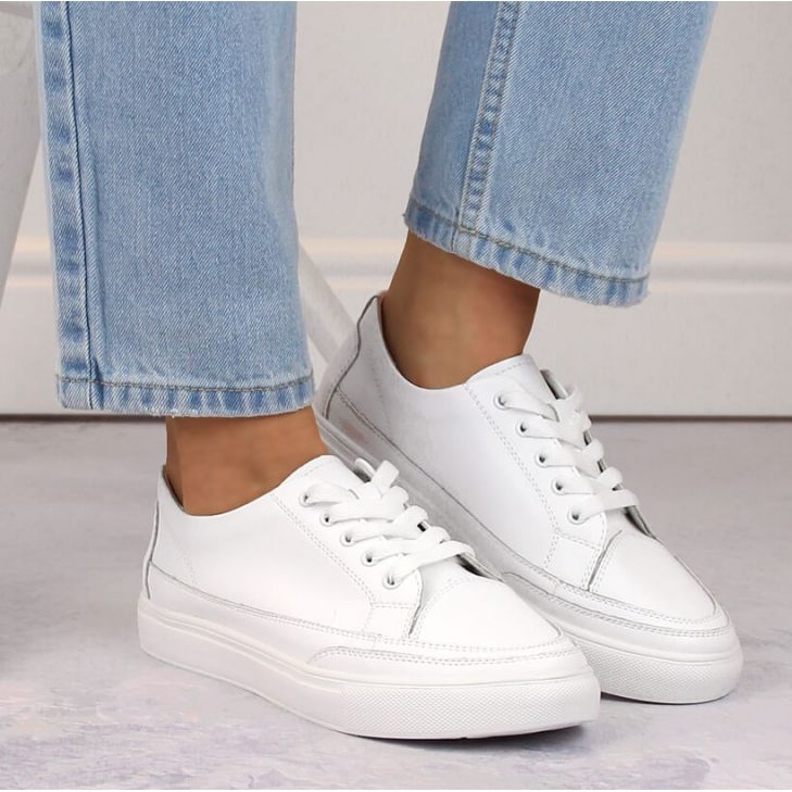 Kožené boty Sergio Leone W SK430, bílé bílý 2