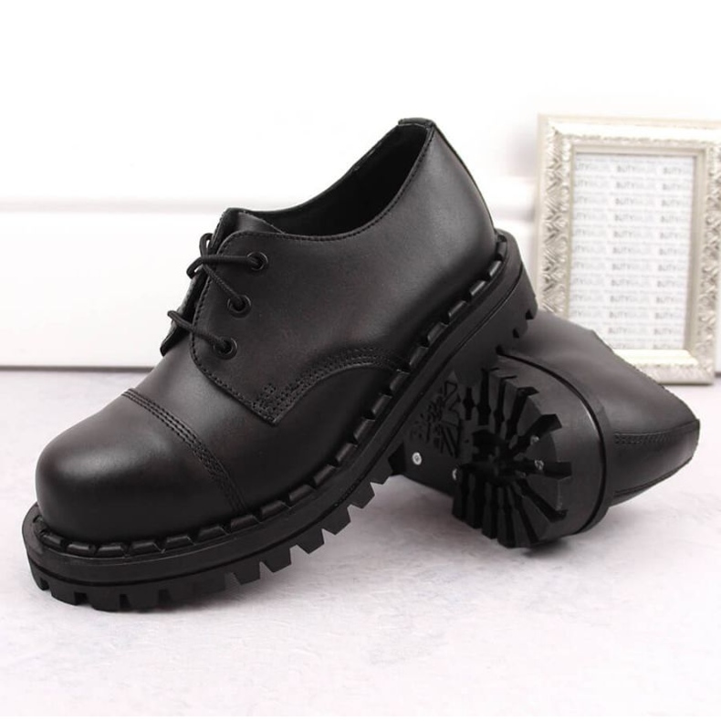 Kožené boty Gregor M GRE1206B, černé černá 2