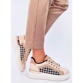 Volyne Beige dámské houndstooth tenisky béžový 1