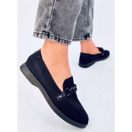 Prolamované mokasíny Lucena Black černý 2