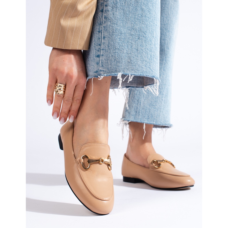 Mokasíny Béžové boty hnědý 1