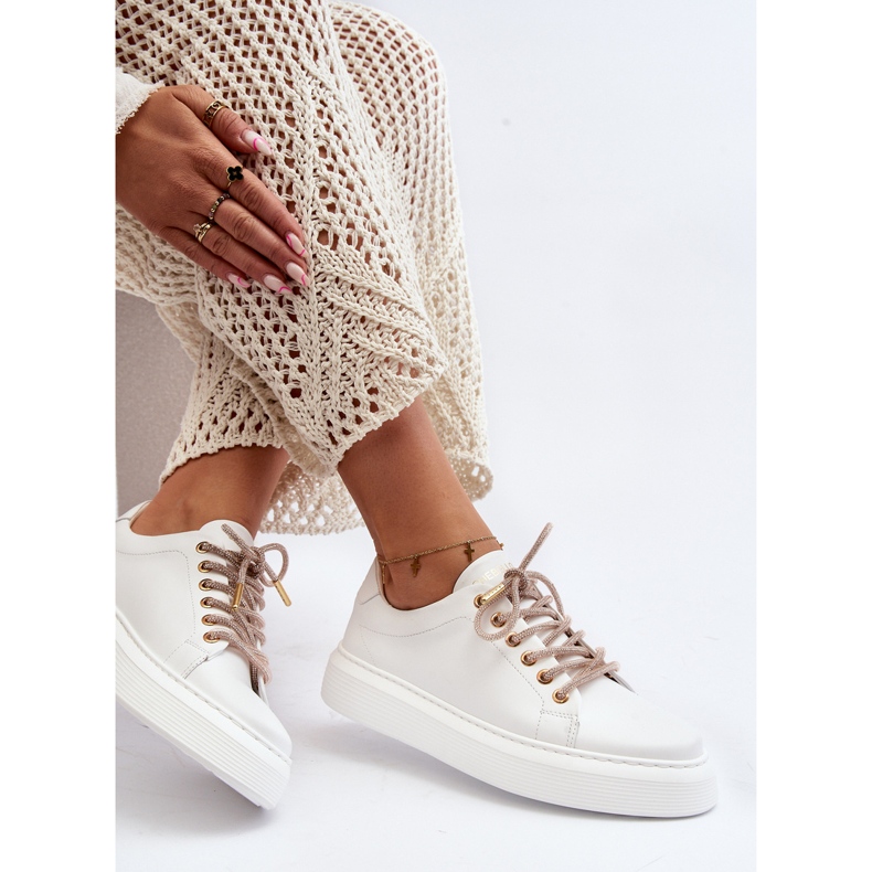 Kožená dámská sportovní obuv CheBello 4362 White bílý 1