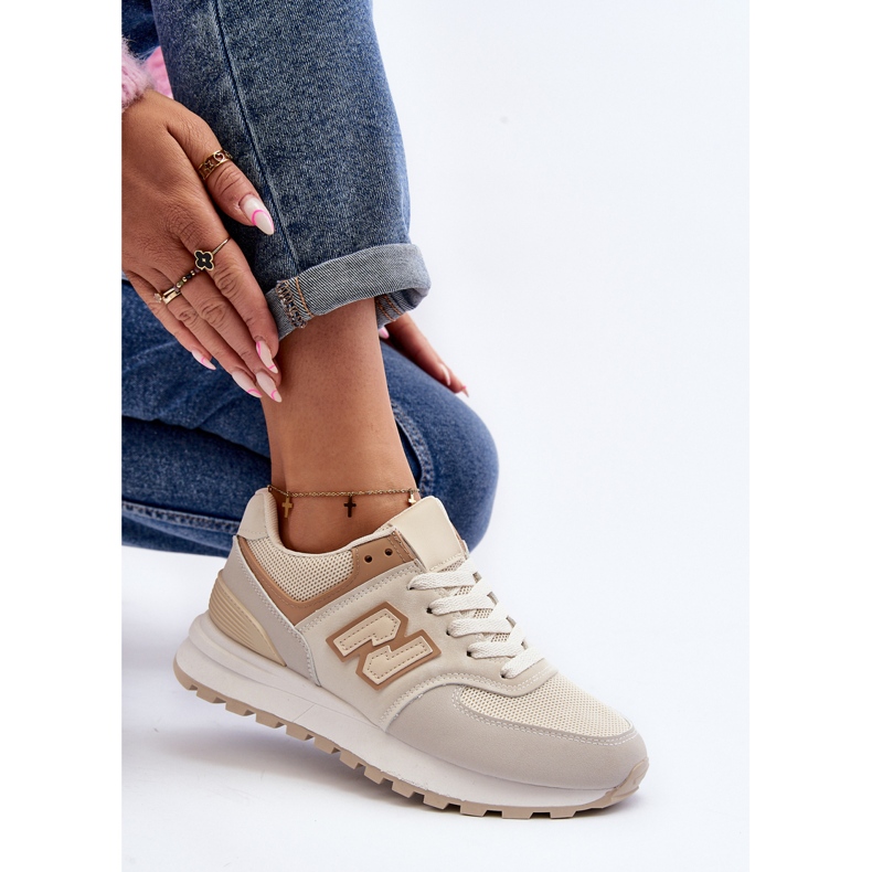 Béžové Dámské Tenisky Sportovní Boty Alettesa béžový 1