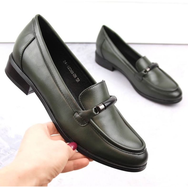 Boty na nízkém podpatku Potocki W WOL204C, zelené zelená 1