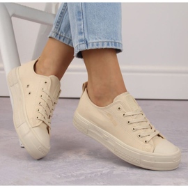 Tenisky na platformě Big Star W INT1963B, béžové 1