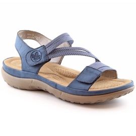 Pohodlné modré sandály Rieker W RKR587 modrý 2