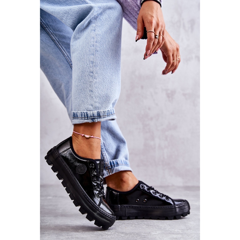 Módní lakované tenisky Big Star KK274044 Black černá 1