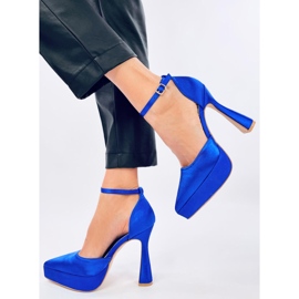 Platformové lodičky Carlie Navy modrý 2