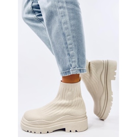 Vysoké kotníkové ponožky Silva Beige béžový 1