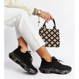 Černé tenisky na platformě Goe JJ2N4080 černá 1 Černé tenisky na platformě Goe JJ2N4080 černá 1