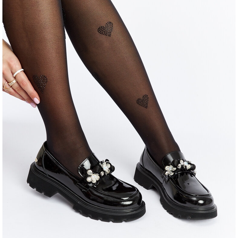 Černé lakované mokasíny Goe NN2N4200 černá 1