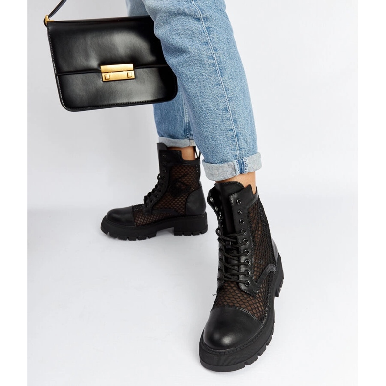 Černé průhledné holínky Waldeck černá 1