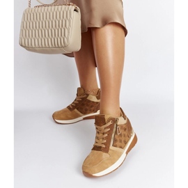 Hnědé tenisky Knoxville na klínku hnědý 2