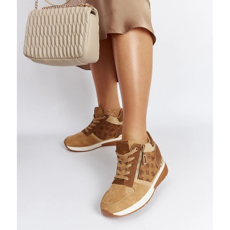 Hnědé tenisky Knoxville na klínku hnědý 2