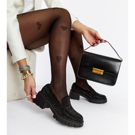 Černé mokasíny s masivním podpatkem Parent černá 2