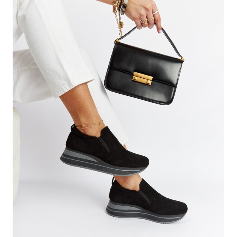 Černé tenisky na platformě Cliffside černý 2