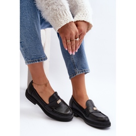 Dámské kožené mokasíny Zazoo 20165, černé černá 2