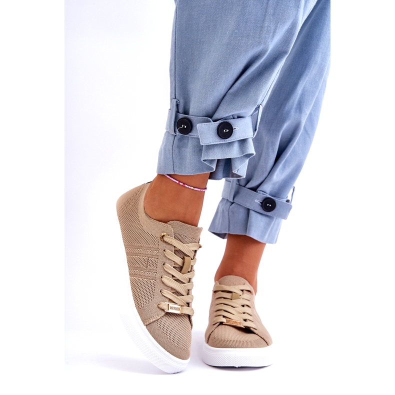 Dámské šněrovací tenisky béžová Etna béžový 2