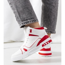 Červené kotníkové tenisky Grandis bílý 1