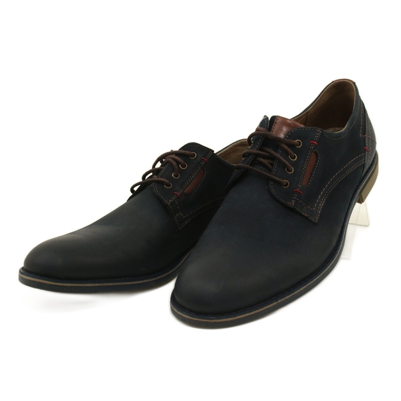 RIKO SHOES Pánské kožené boty 804 Navy Blue modrý 2