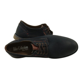 RIKO SHOES Pánské kožené boty 804 Navy Blue modrý 4