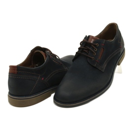 RIKO SHOES Pánské kožené boty 804 Navy Blue modrý 3