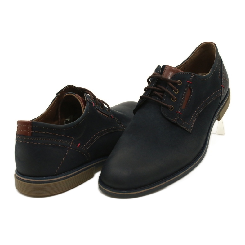 RIKO SHOES Pánské kožené boty 804 Navy Blue modrý 3