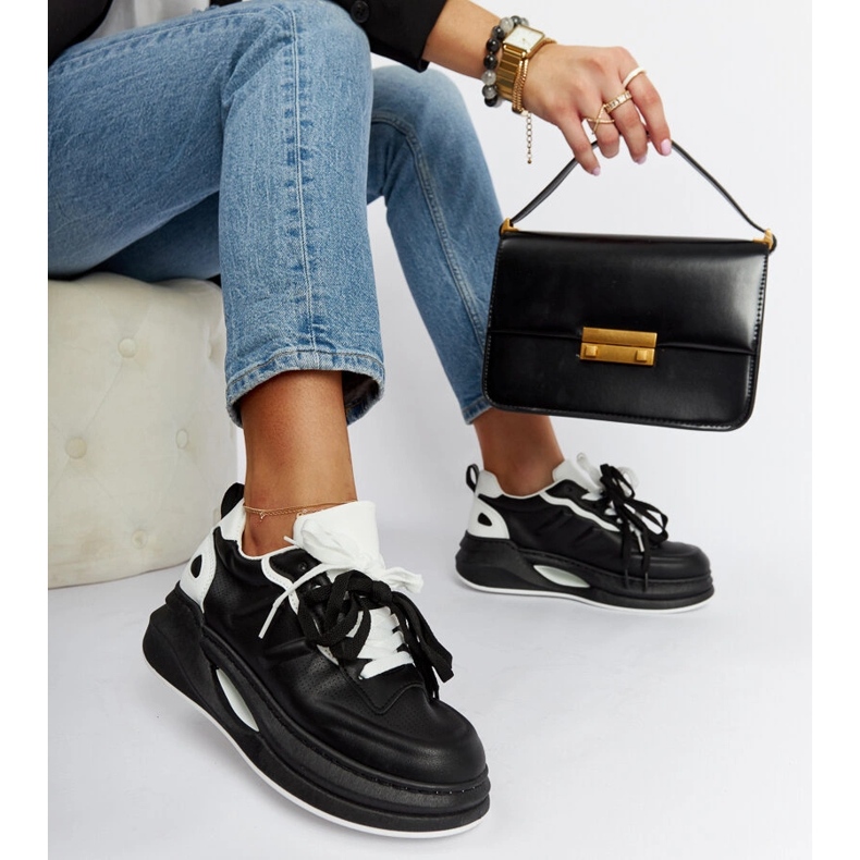 Černobílé tenisky Galdino černá 2