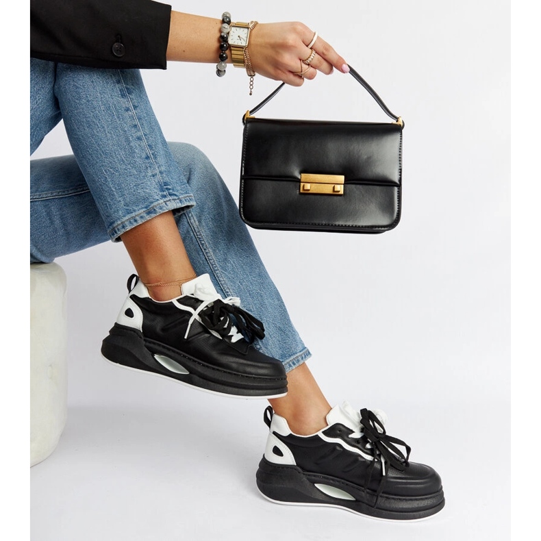 Černobílé tenisky Galdino černá 1