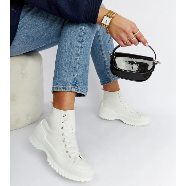 Bílé vysoké tenisky Ronchis bílý 2