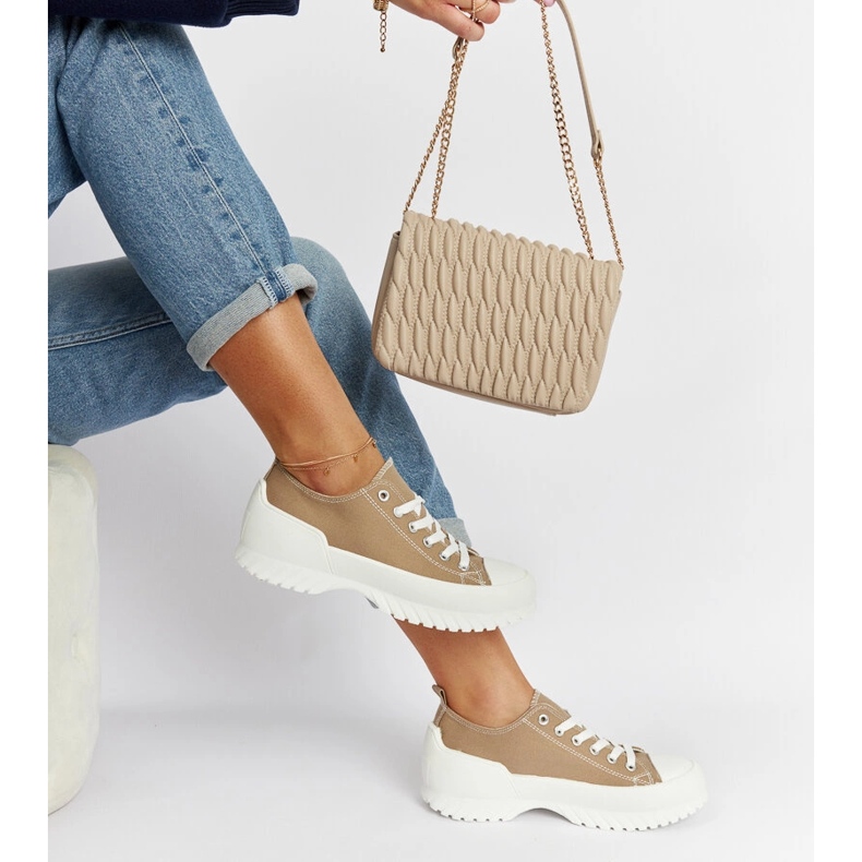 Béžové tenisky na platformě Monteleone béžový 2
