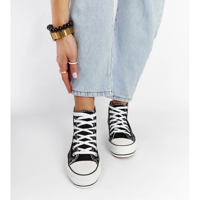 Černé vysoké tenisky Puglia černá 1