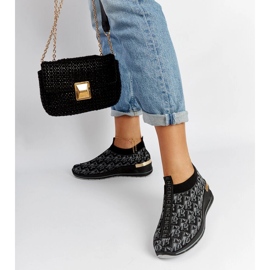 Černo-šedé Slip On Tartano boty černý 1