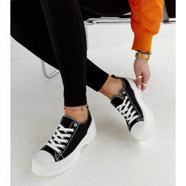 Černé tenisky na platformě Monteleone černý 1